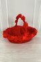 Red Led Lighted Bridal Henna Night Basket, Wedding, Circumcision, Nikah, Promise, Engagement, Three-Dimensional Floral - 3