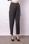 Women's High Waist Side Pocket Belted Boyfriend Silky Textured Spring Fabric Trousers-Anthracite - 3