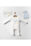 Blue 4-Piece Baby Boy Rompers with Car Pattern - 3