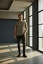 Men's Printed Single Jersey Fabric Basic T-Shirt Slim Fit Cotton Men's T-Shirt-180 - 2