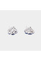 Royal Blue Floral Stud Earrings - 3