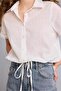 100% Cotton Regular Fit Baby Collar Textured Short Sleeve Shirt H0208Ax26Sp - 4
