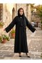 Stone-Embellished Shawl Abaya Ferace Standard (Size 40-46) Length 1.45 cm - 2