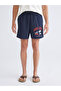 Navy Blue Short Length Men's Swim Shorts - 2