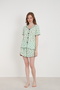 Jacquard Viscose Bowknot Women's Shorts Set - 2