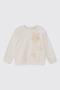 Baby Girl Accessory Detailed Ecru Sweatshirt