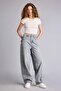 100% Cotton Baggy Fit High-Waist Long Washed Jeans H1642AX26SM - 2