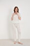 Jacquard Viscose Tie-Dye Women's Pajama Set - 4