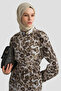 Leopard Patterned Blouse Camel - 2