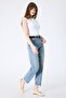 Women's Lycra Mom Jean Pants – Tint Washed High Waist Regular Fit - 4