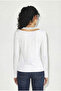 Women's White Laced Gothic Long Sleeve Blouse Öb261017 60286053 - 4