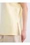 Yellow Crew Neck Los Angeles Printed Women's T-Shirt - 3