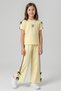 Bowknot Detailed Printed Wide Leg Girls' Two-Piece Set - 26Y 26206