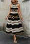 New Season Women's Stylish and Comfortable Halter Neck Dress with Elastic Waist and Digital Print - 2