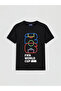 Black Crew Neck Fifa World Cup Printed Boys' T-Shirt