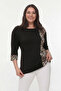 Plus Size Leopard Pattern Block Blouse