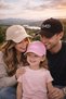 Mom & Dad & Sister Printed Brown-Cream-Pink 3-Piece Family Matching Hat - 2