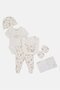 Toddlers Boy 6 Pieces Graphic Print Hanging Gift Set, White - 3