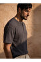 Roth Relaxed Fit Casual Henley Collar Waffle Fabric Summer Short Sleeve T-Shirt - Smoked - 6