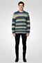 Men Crew Neck Knitted Sweater, Multicolor