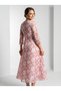 Rochie midi din bumbac si matase - 2