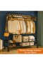 Garment Rack with Wheels, Double Rod Clothing Rack - 2