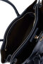 Women's Faux Leather Navy Blue Handbag - 4