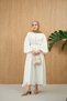 Women's Asymmetrical Ruffled Waist Tie Pleated Dress White - 6