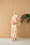 Women's Floral Flower Pattern Dress Salmon - 14