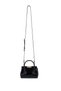 Women's Faux Leather Black Handbag - 4