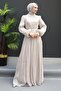 Stone Color Beer Hijab Dress