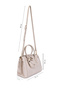 Women's Faux Leather Beige Handbag - 2