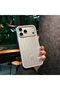 iPhone 17 (6.3 Inch) Compatible Striped Suitcase Patterned Aluminum Lux Phone Case with Special Box