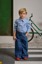 Pat Detailed Striped Shirt Blue - 5