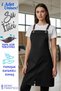 Slit Water-Repellent Pocketed Artist Apron Barista Cafe Florist Painter Teacher Chef Apron