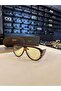Green Glass Detail Bone Sunglasses - 2