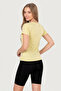 Women's Yellow V-neck T-shirt - 5