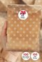 100-Pack April 23Rd Gift Package - 100 Pieces of 11X20Cm Polka Dot Paper Bags + 105 Pieces of April 23Rd Stickers