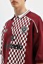 Polo Collar Printed Oversize T-Shirt Claret Red - 5