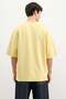 Washable Lettering Printed Oversize T-Shirt Yellow - 6