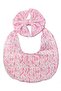 - Luna Ribbon Headband & Baby Bib Set - Printed Pink