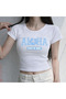 Women's Aloha Printed Basic Daily Use Crop T-Shirt