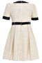 Limi̇ Girl's Summer and Spring Half-Sleeve Tweed Stylish Dress with Bag - 4