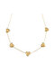 Steel Heart Pendant Chain Gold 40+5 cm