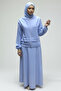 Women's Dress Set with Wide Straps, Jacket with Front Zipper, Elasticized Waist and Sleeves, Two-Piece Dress Set