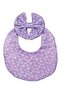 - Luna Ribbon Headband & Baby Bib Set - Purple
