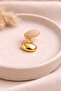 Stone Detailed S Shape Cartilage Earring with One Side Pin and One Side Snap, Gold Color Bijouterie Earring - 3