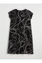 Crew Neck Patterned A-Line Dress - 2