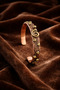 Women's Copper Bracelet with g Motif and Embossed Top, Pure Copper Bracelet Cuff - 6