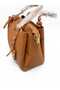 Elegant Tan Faux Leather Top Handle Handbag - 3